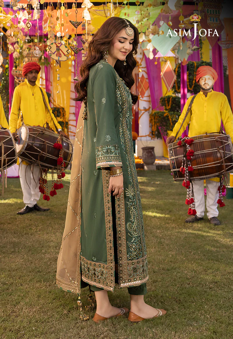 AJDAD-26 EMBROIDERED LAWN SILK STITCHED 3 PCS - Image 2
