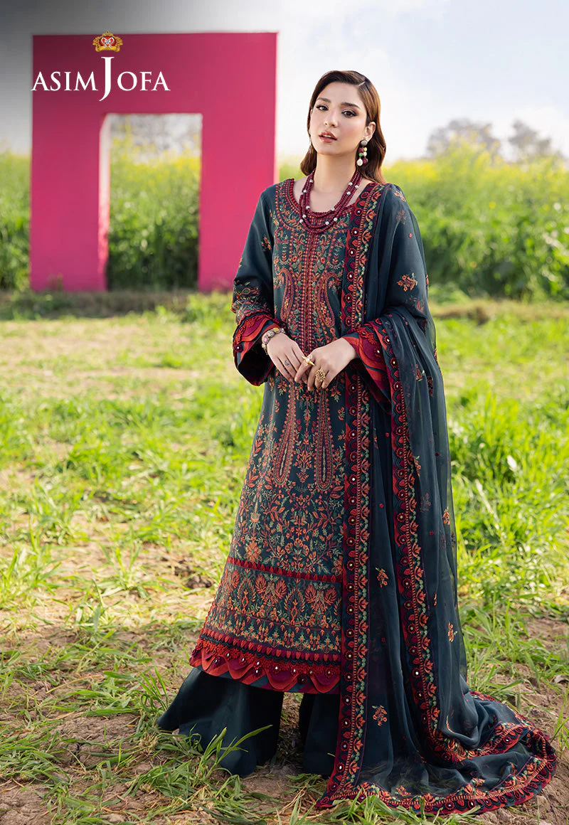 AJELLD-04 EMBROIDERED LAWN Stitched  1PC - Image 3