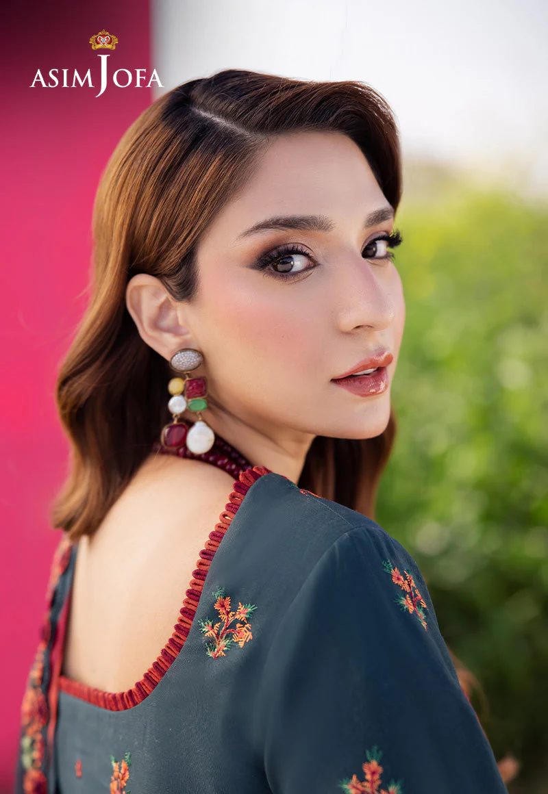 AJELLD-04 EMBROIDERED LAWN Stitched  1PC - Image 8