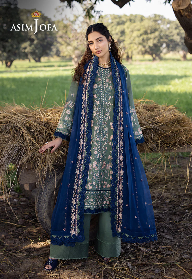 AJELLD-14 EMBROIDERED LAWN Stitched 3PCS