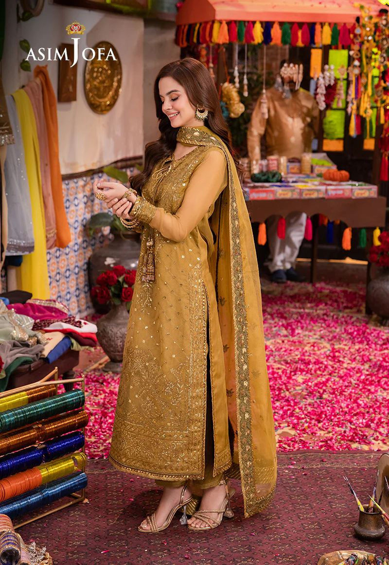 AJEM-22 EMBROIDERED ORGANZA 3 PCS - Image 5