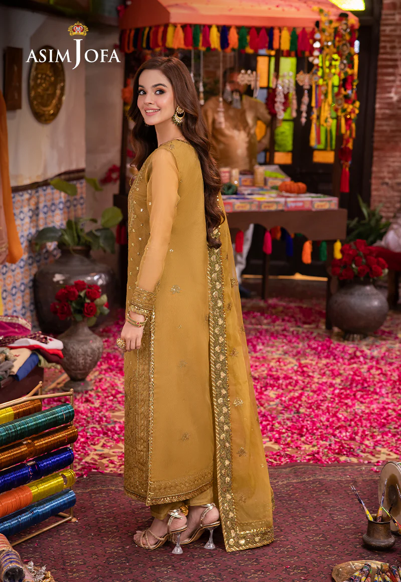 AJEM-22 EMBROIDERED ORGANZA 3 PCS - Image 6