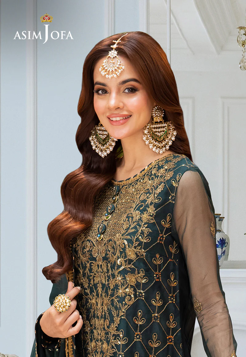 AJEM-25 EMBROIDERED ORGANZA 3 PCS - Image 5