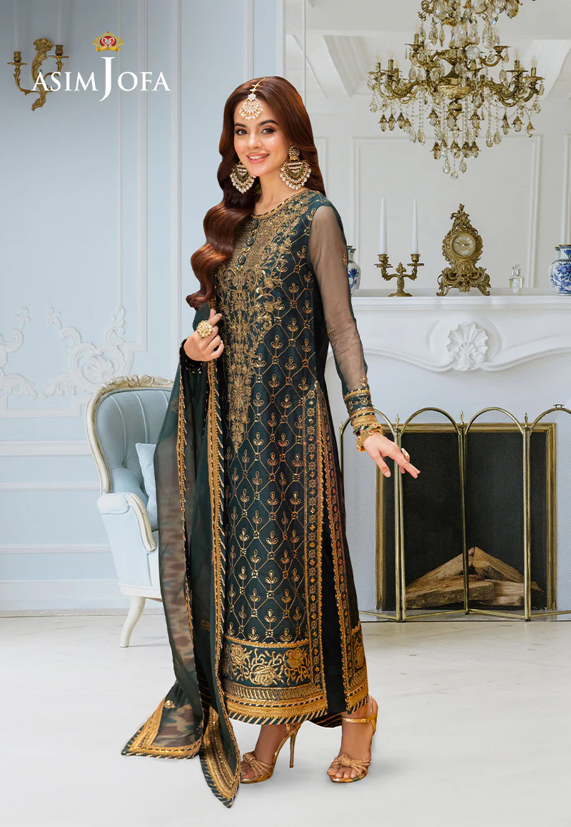 AJEM-25 EMBROIDERED ORGANZA 3 PCS - Image 6