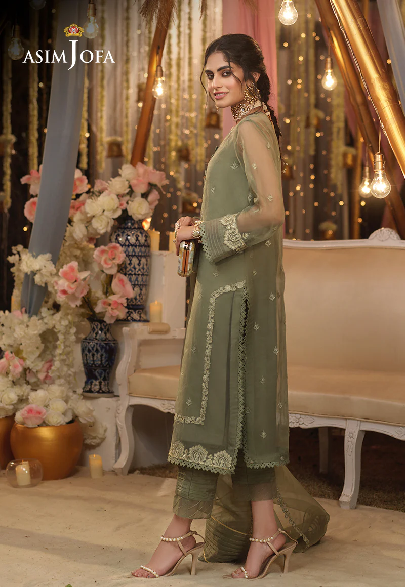 AJFC-17 EMBROIDERED ORGANZA 3 PCS - Image 3
