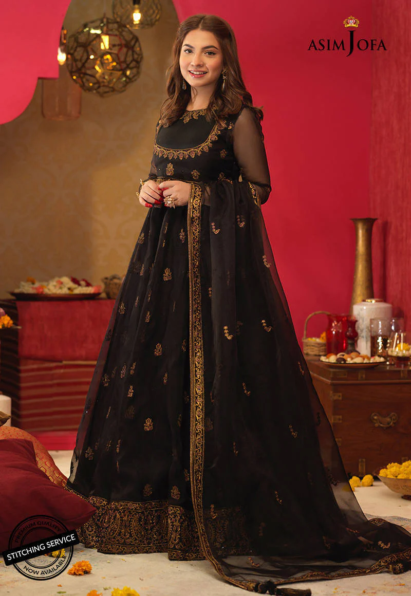 AJFC-27 EMBROIDERED ORGANZA 3 PCS