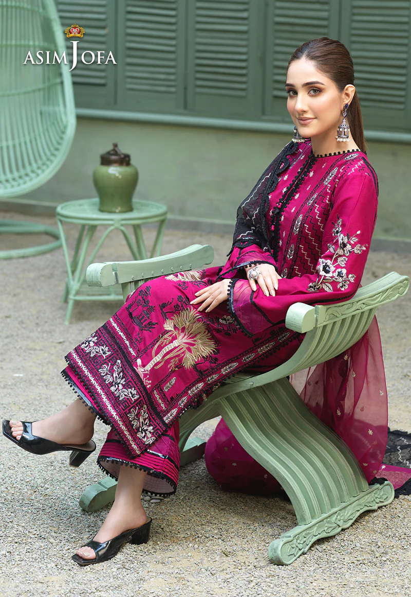 AJFC-44 EMBROIDERED COTTON NET 3 PCS - Image 8