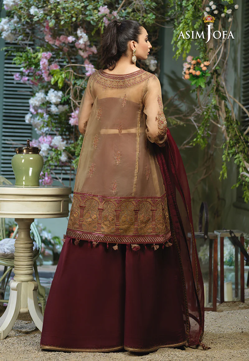 AJFC-47 EMBROIDERED ORGANZA 3 PCS - Image 2