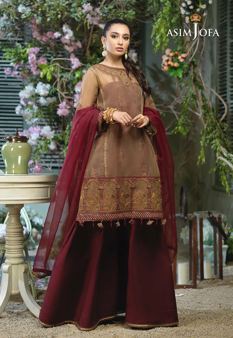 AJFC-47 EMBROIDERED ORGANZA 3 PCS - Image 4