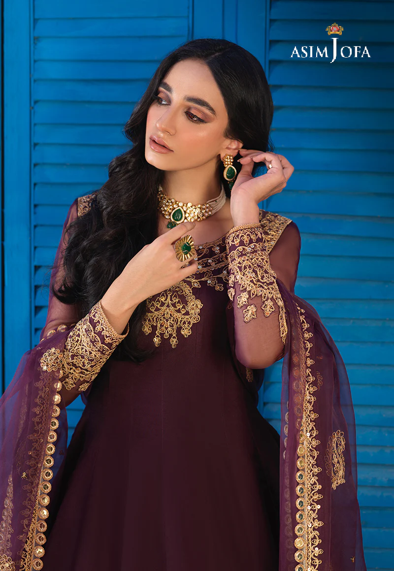 AJFC-73 EMBROIDERED ORGANZA 3 PCS - Image 3
