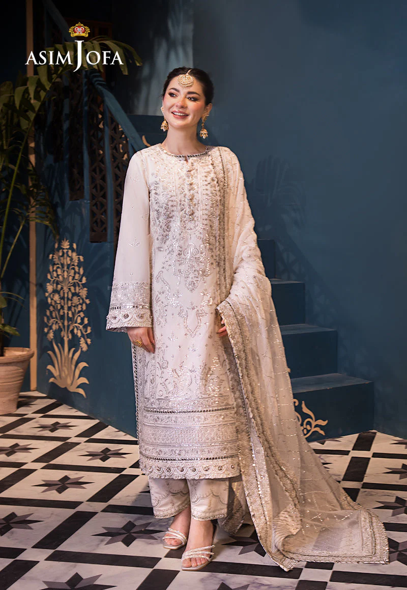 AJFID-08 EMBROIDERED LAWN STITCHED 3 PCS