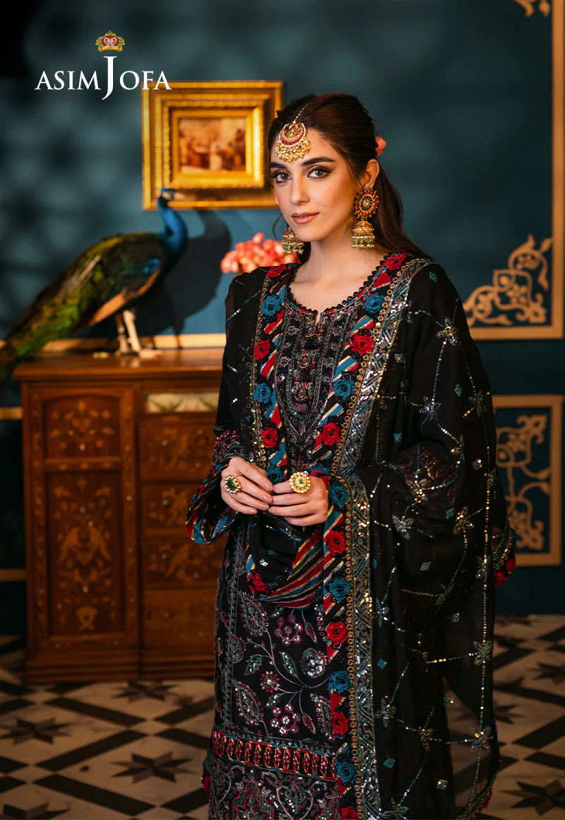 AJFIP-14 EMBROIDERED LAWN STITCHED 3 PCS - Image 7
