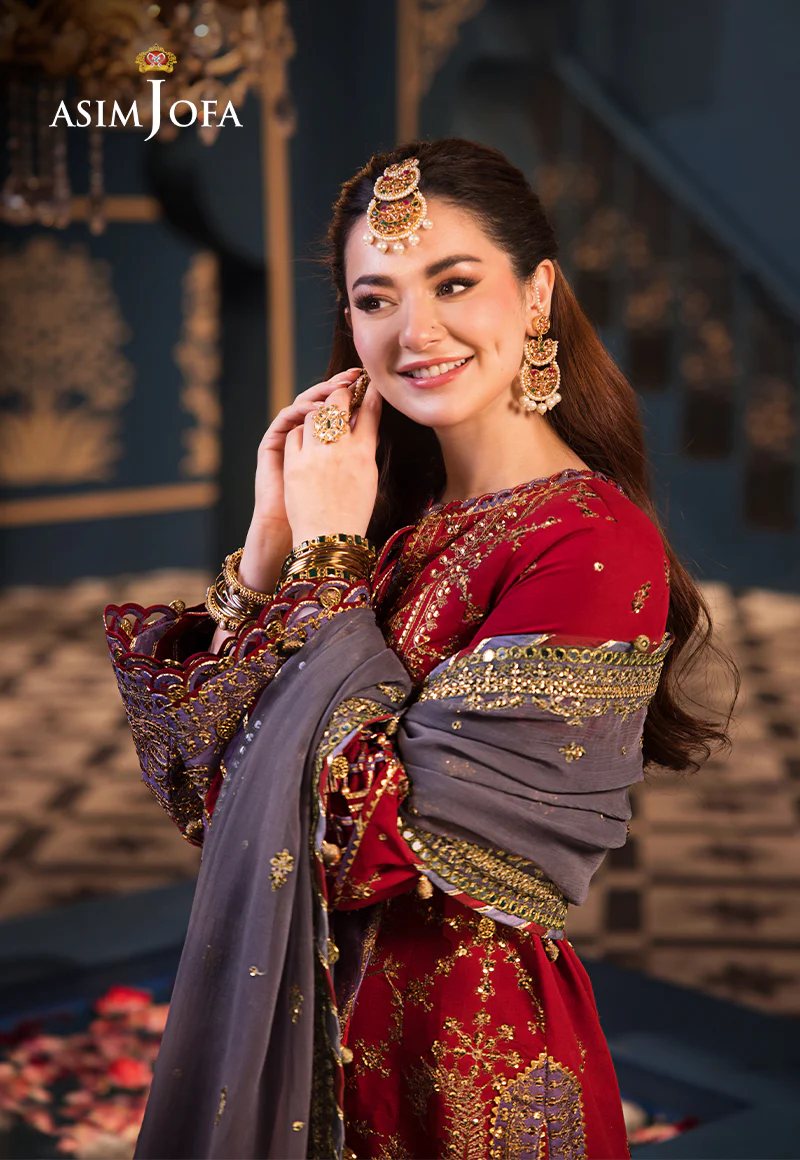 AJFIP-27 EMBROIDERED LAWN STITCHED 3 PCS - Image 9