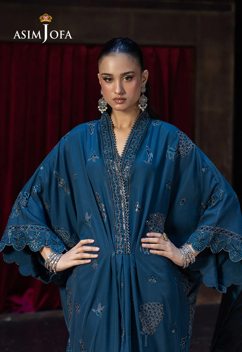AJFOD-01 EMBROIDERED BOSKI SILK  Stitched 1 PC - Image 4