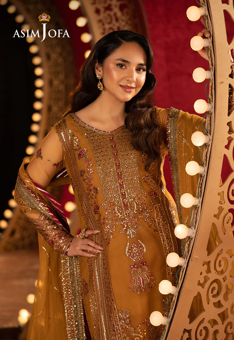 AJFOD-06 EMBROIDERED NET Stitched 3 PCS - Image 8