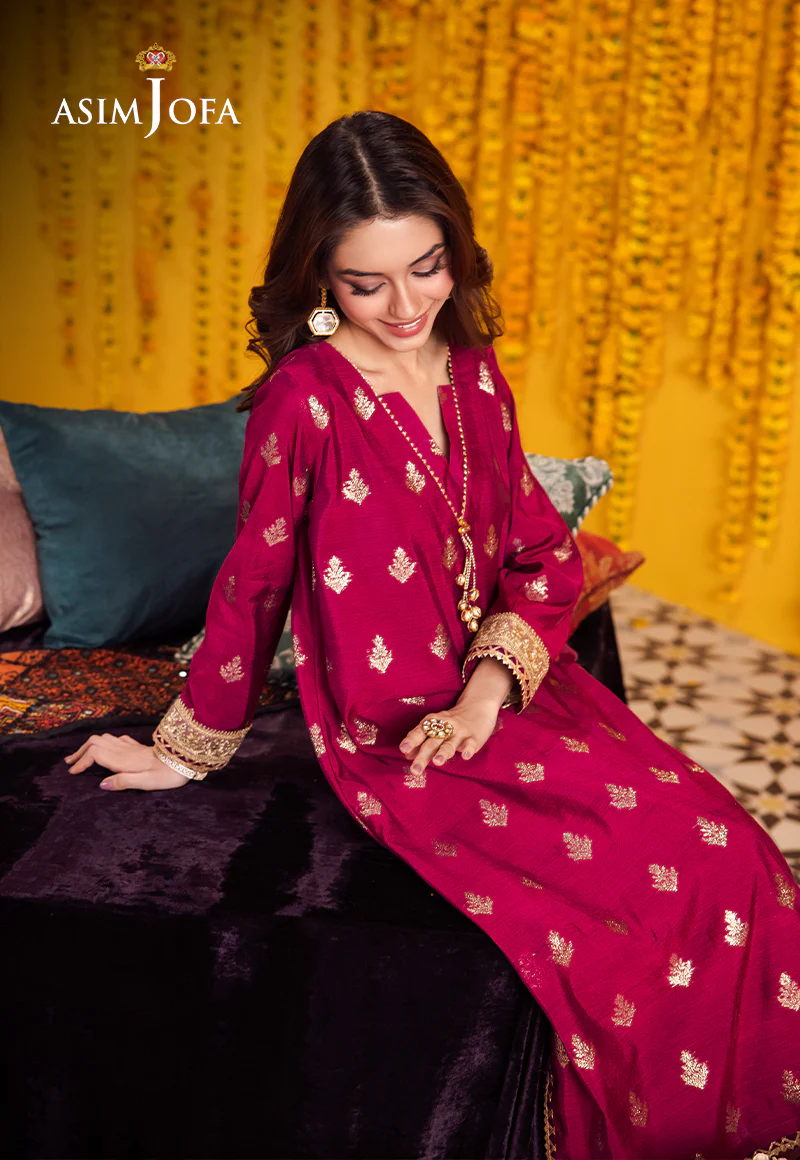 AJFP-09 STITCHING PATTERN ZARI JACQUARD 2PC - Image 6
