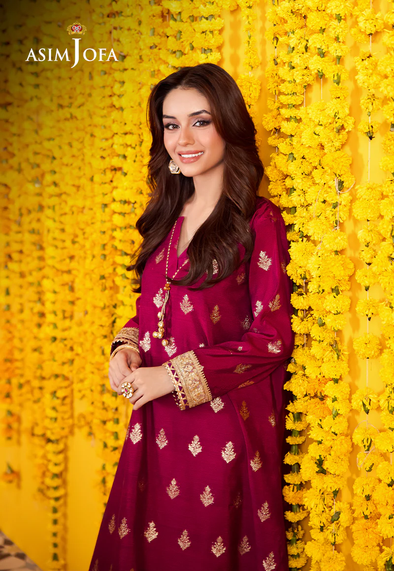 AJFP-09 STITCHING PATTERN ZARI JACQUARD 2PC - Image 8