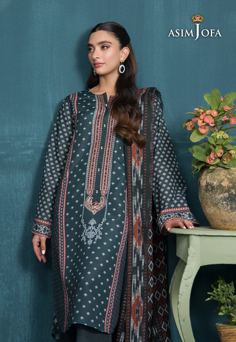 AJGR-11 PRINTED SWISS LAWN 3 PCS - Image 5
