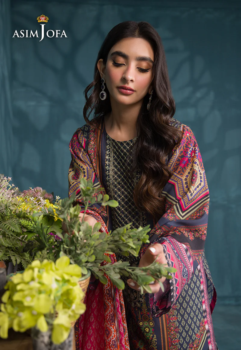 AJGR-12 PRINTED SWISS LAWN 3 PCS - Image 5