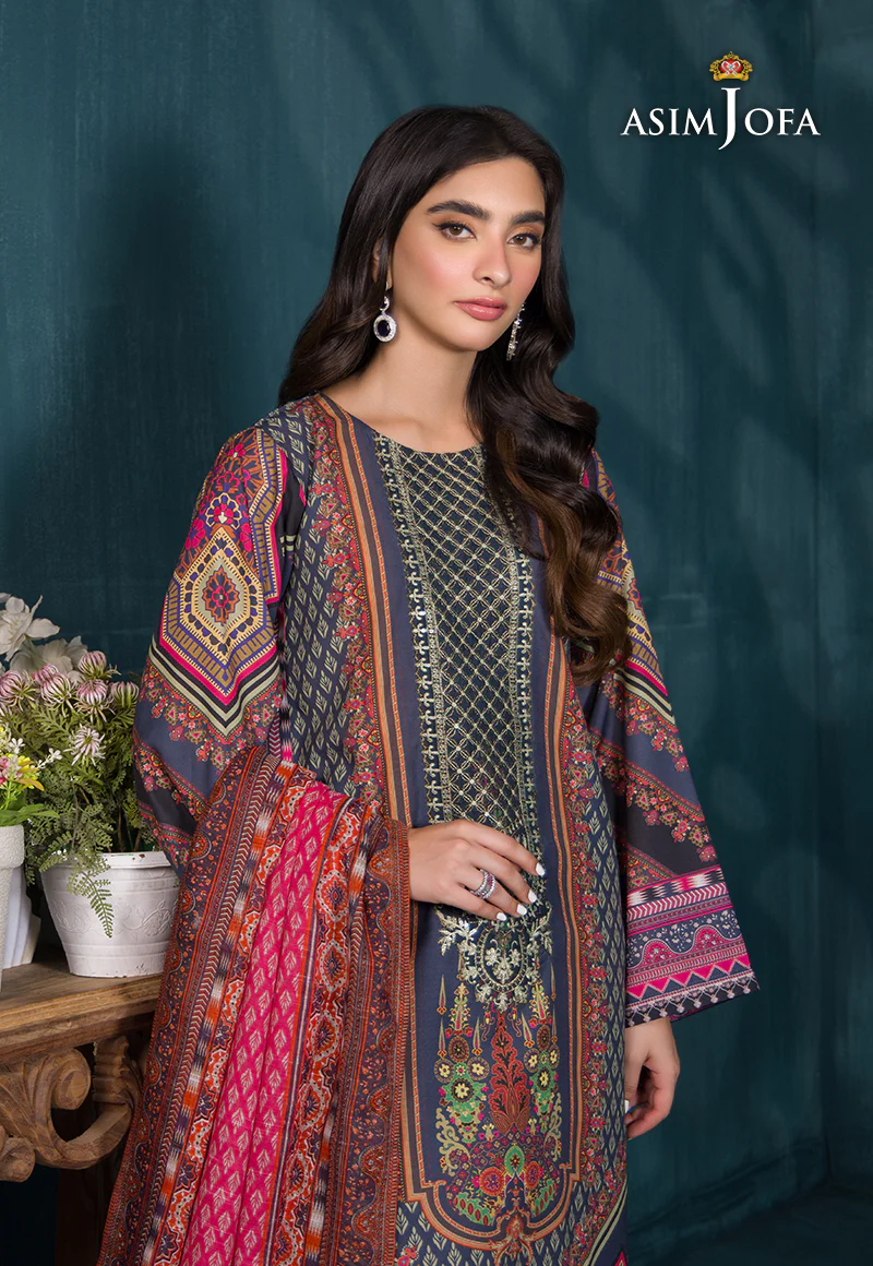 AJGR-12 PRINTED SWISS LAWN 3 PCS - Image 6