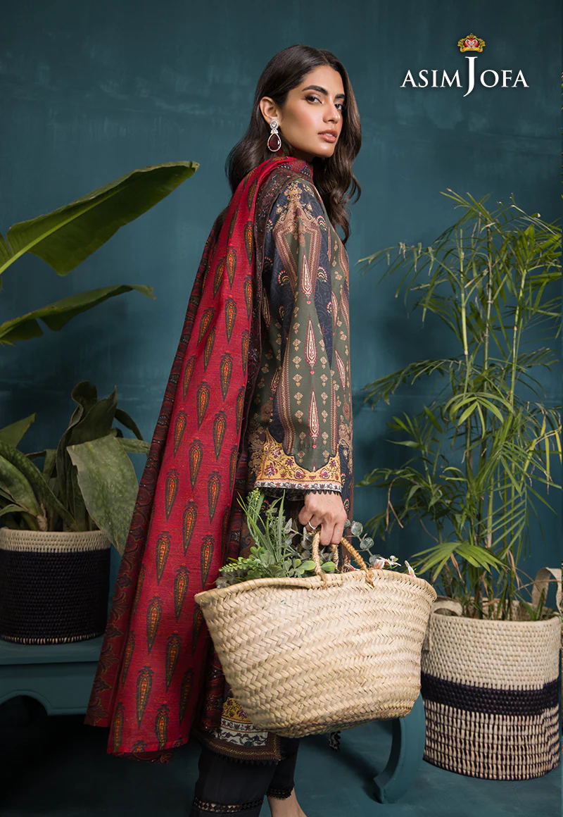 AJGR-17 PRINTED SWISS LAWN 3 PCS - Image 4