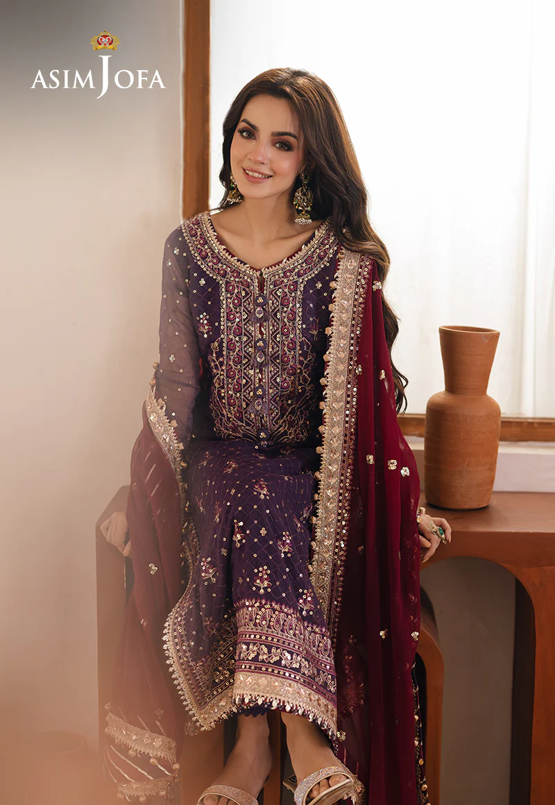 AJHE-01 EMBROIDERED CHIFFON 3 PCS - Image 6