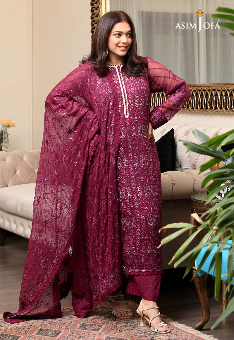 AJHJ-07 EMBROIDERED CHIFFON 3 PCS - Image 4