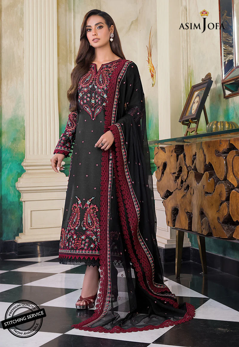 AJIM-07 EMBROIDERED PAPER COTTON 3 PCS - Image 2