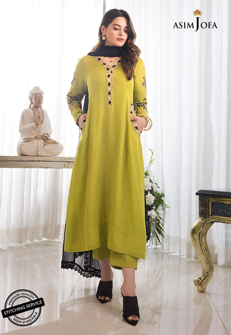 AJIM-18 EMBROIDERED RAW SILK 3 PCS - Image 6