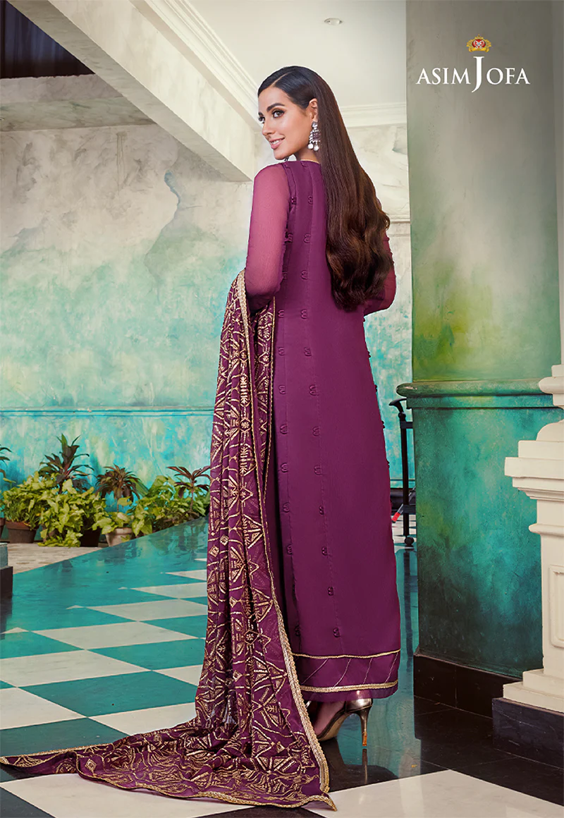AJIM-19 EMBROIDERED CHIFFON 3 PCS - Image 2