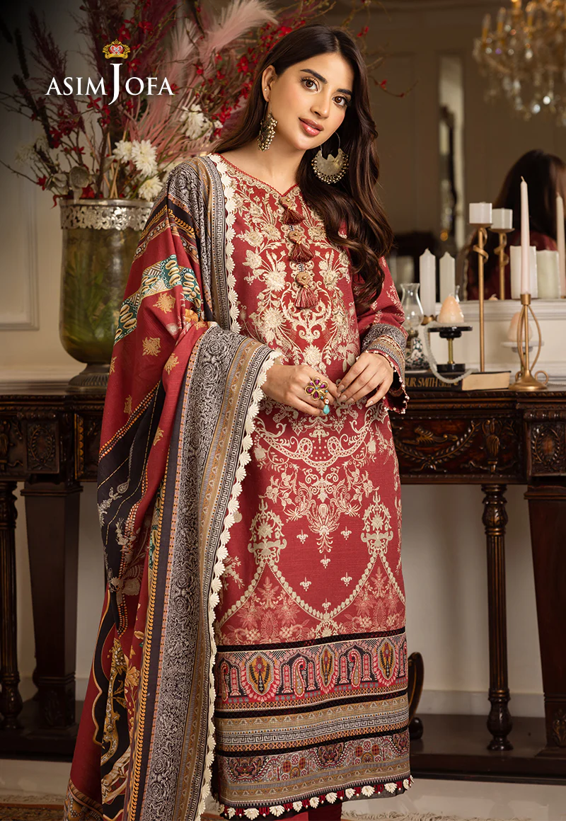 AJIW-02 EMBROIDERED KHADDAR 3 PCS - Image 10