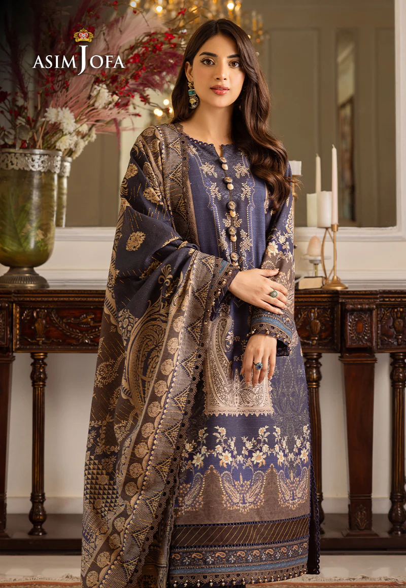 AJIW-05 PRINTED KHADDAR 3 PCS - Image 10