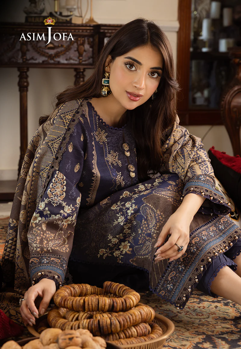 AJIW-05 PRINTED KHADDAR 3 PCS - Image 5