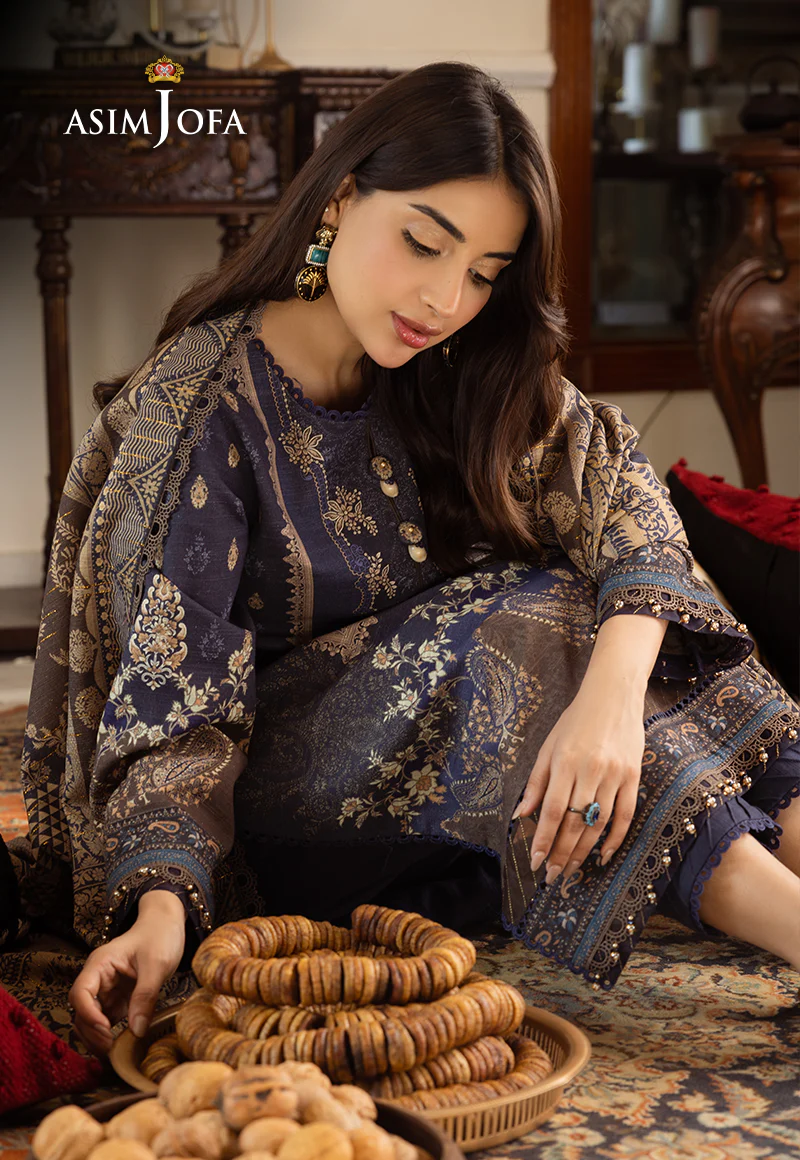 AJIW-05 PRINTED KHADDAR 3 PCS - Image 6