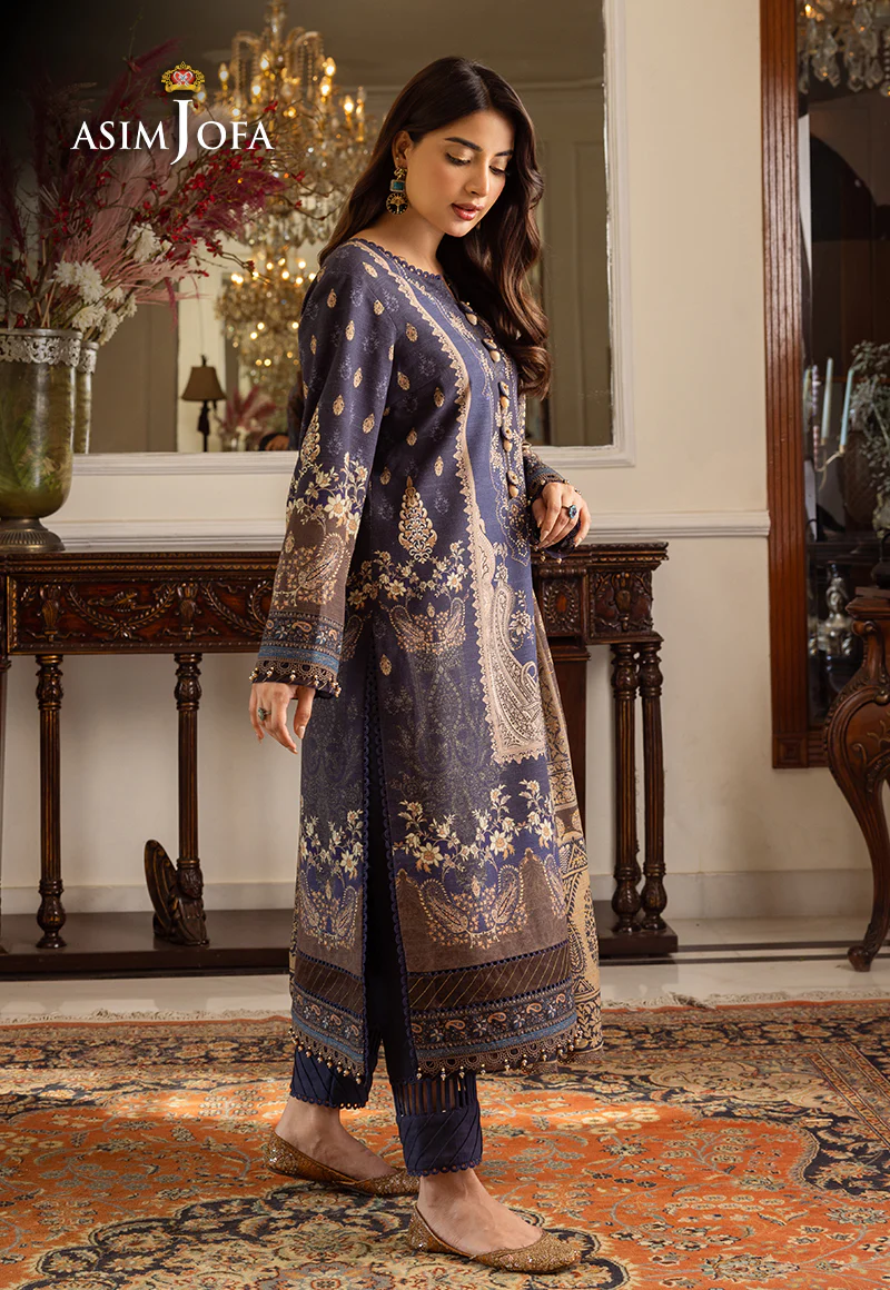 AJIW-05 PRINTED KHADDAR 3 PCS - Image 8