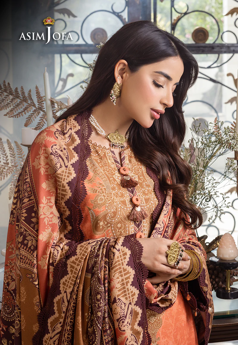 AJIWP-09 PRINTED KHADDAR STITCHED 3 PCS - Image 6