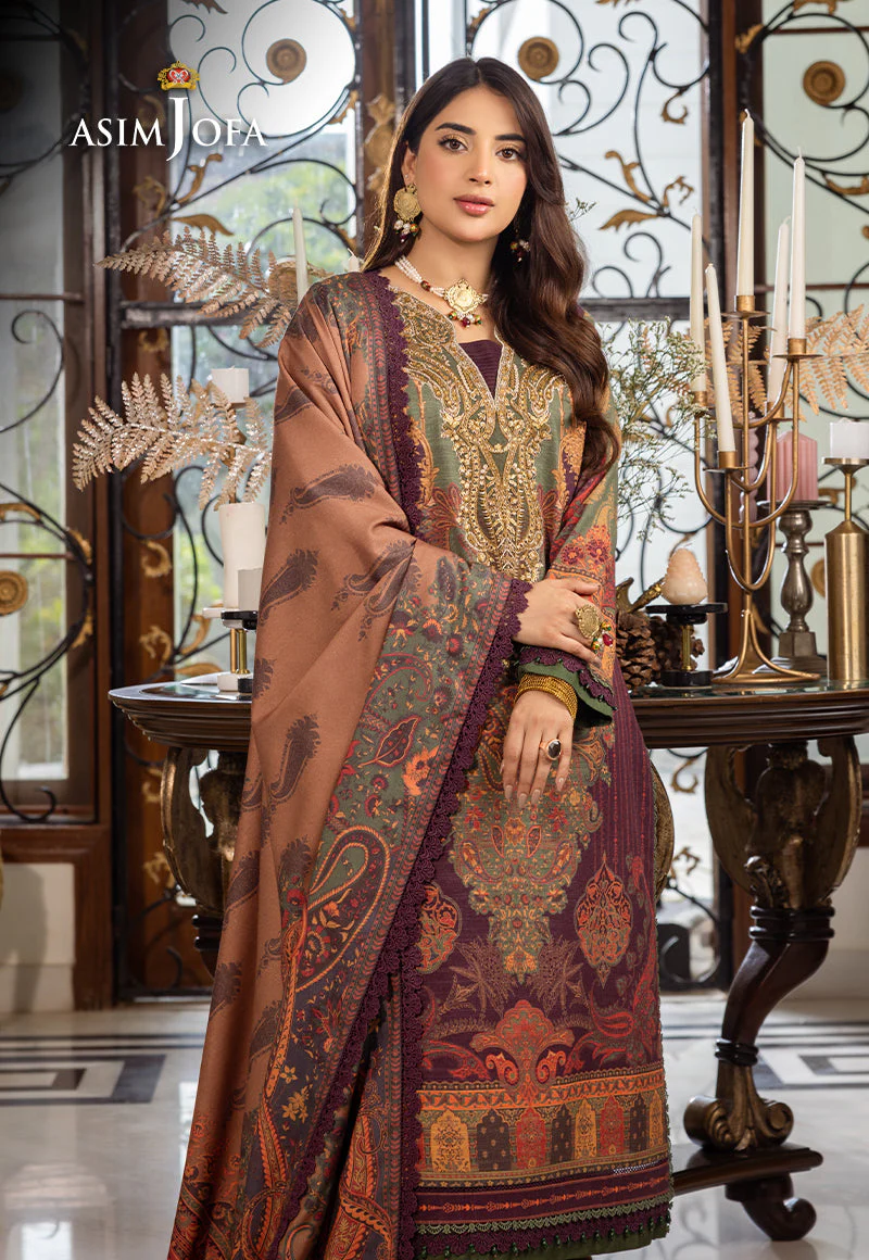 AJIWP-07 PRINTED KHADDAR-STITCHED 3 PCS - Image 11