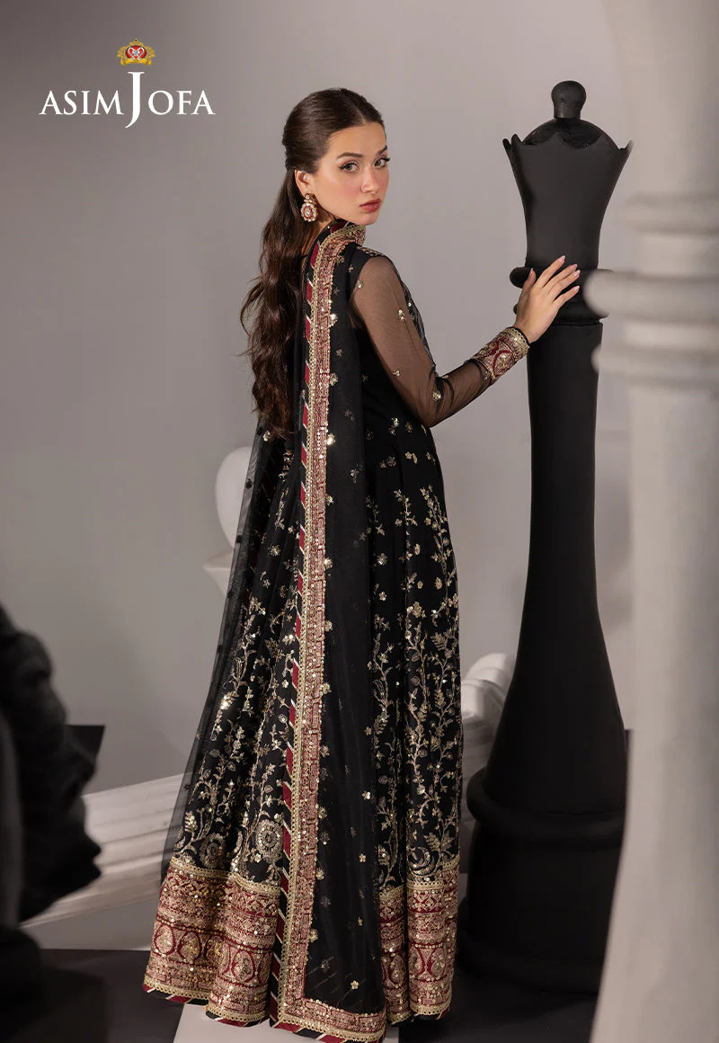 AJIZLD-03 EMBROIDERED NET Stitched 3 PCS - Image 6