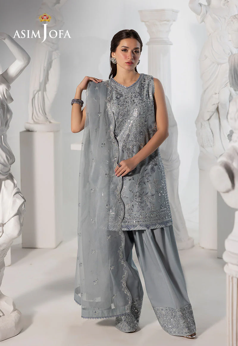 AJIZLD-17 EMBROIDERED BOSKI SILK Stitched 2 PCS