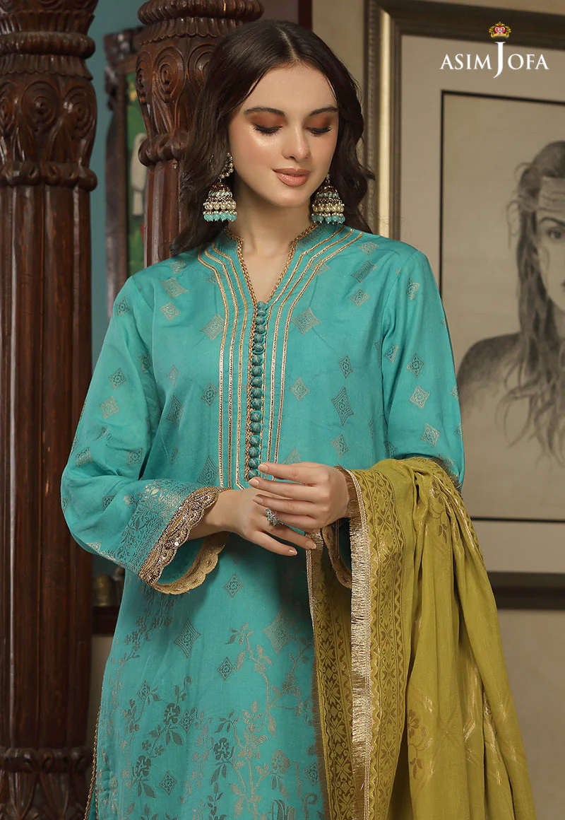 AJJD-08 EMBROIDERED JACQUARD 3 PCS - Image 4