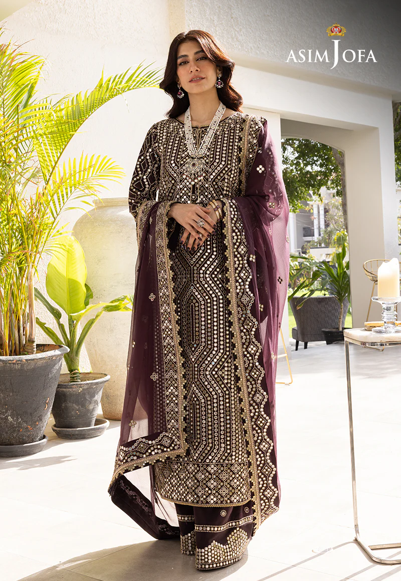 AJJH-01 EMBROIDERED RAW SILK 3 PCS - Image 10