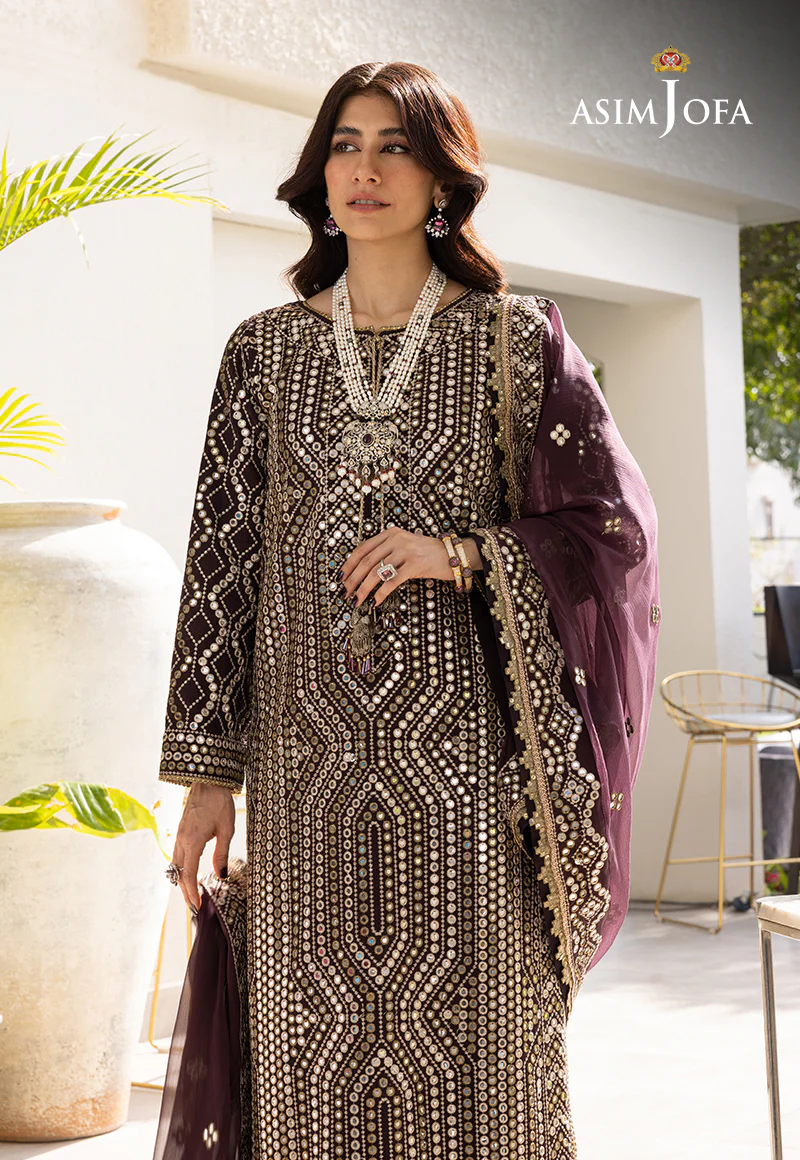 AJJH-01 EMBROIDERED RAW SILK 3 PCS - Image 11