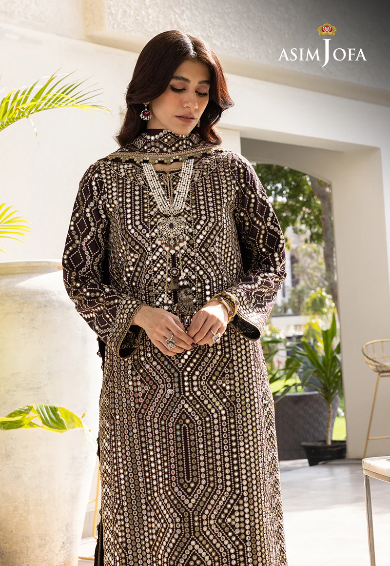 AJJH-01 EMBROIDERED RAW SILK 3 PCS - Image 12