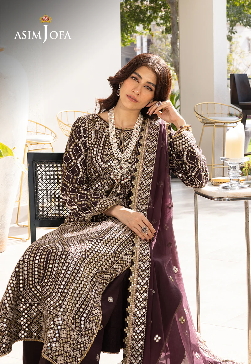 AJJH-01 EMBROIDERED RAW SILK 3 PCS - Image 5