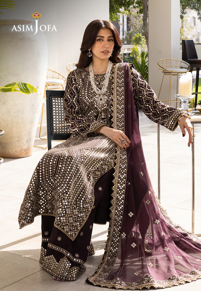 AJJH-01 EMBROIDERED RAW SILK 3 PCS - Image 6