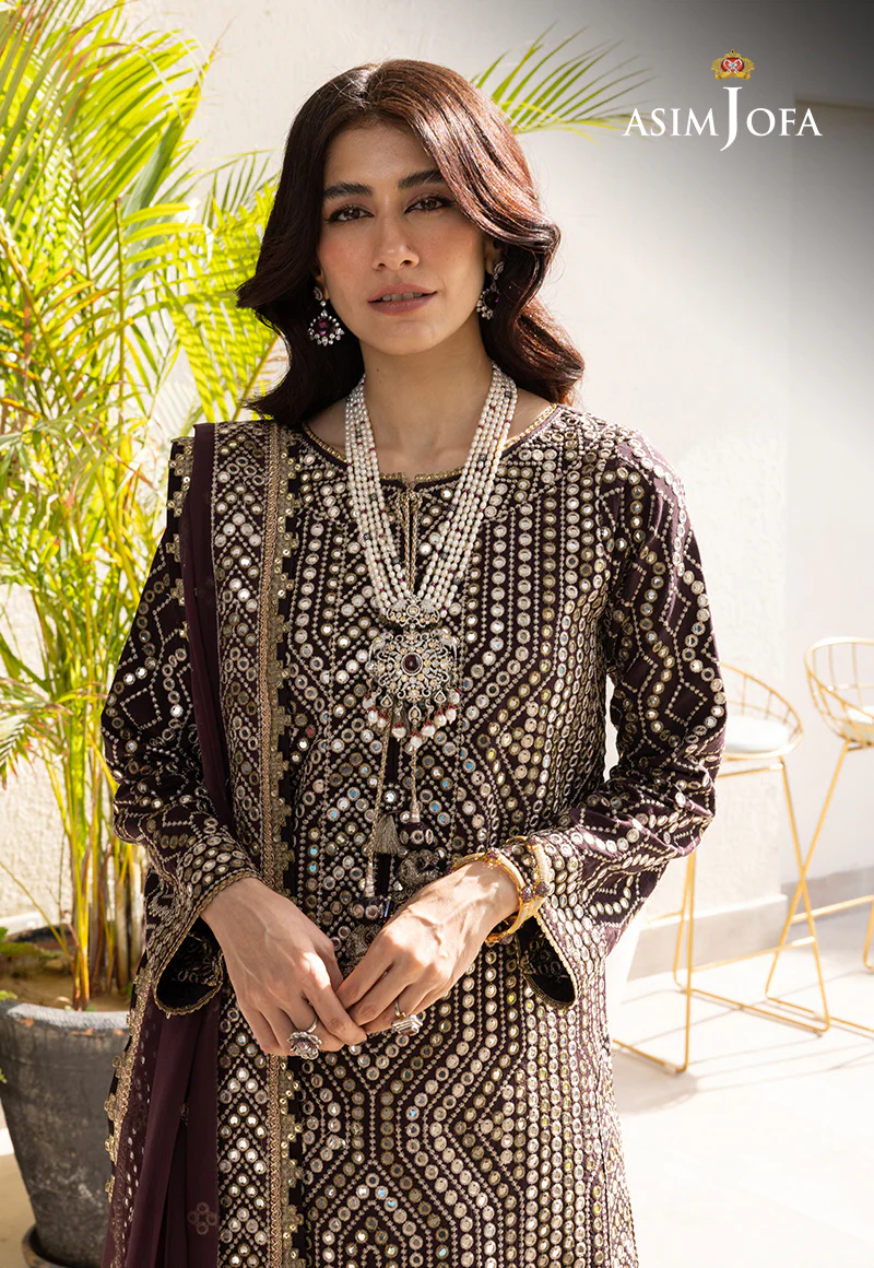 AJJH-01 EMBROIDERED RAW SILK 3 PCS - Image 7