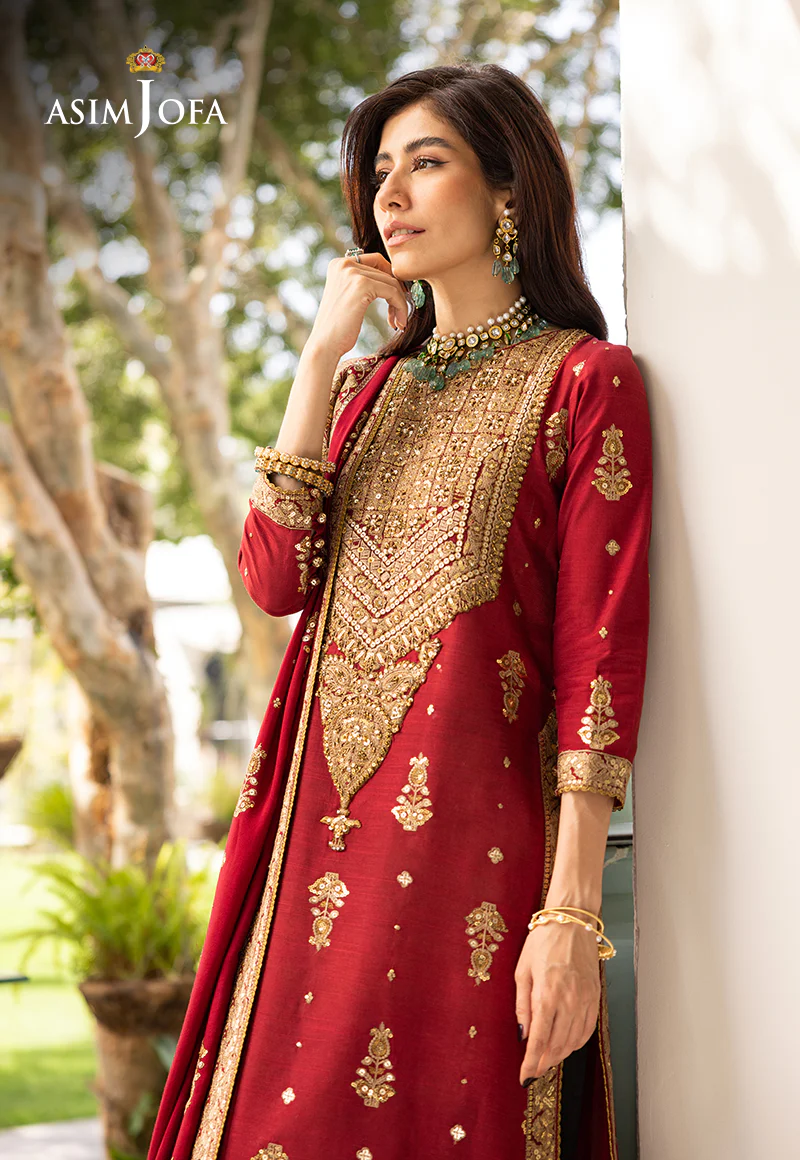 AJJH-02 EMBROIDERED RAW SILK 3 PCS - Image 10