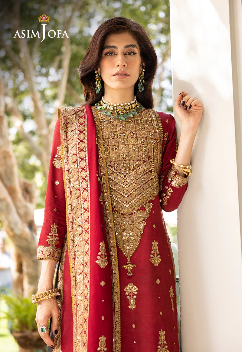 AJJH-02 EMBROIDERED RAW SILK 3 PCS - Image 11