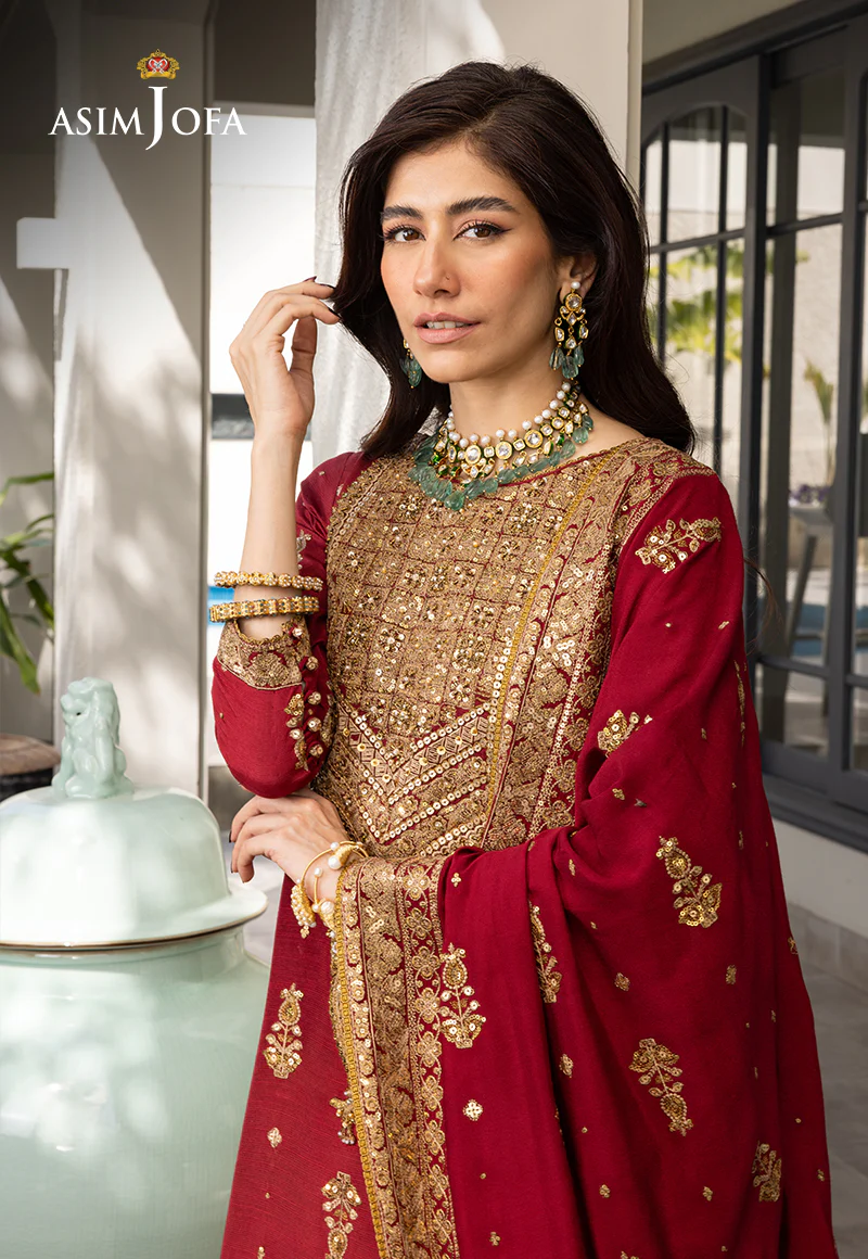 AJJH-02 EMBROIDERED RAW SILK 3 PCS - Image 14