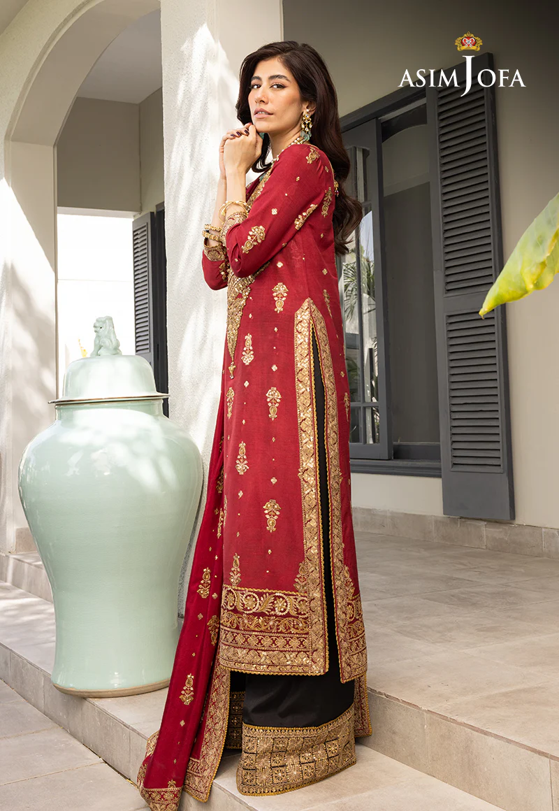 AJJH-02 EMBROIDERED RAW SILK 3 PCS - Image 3